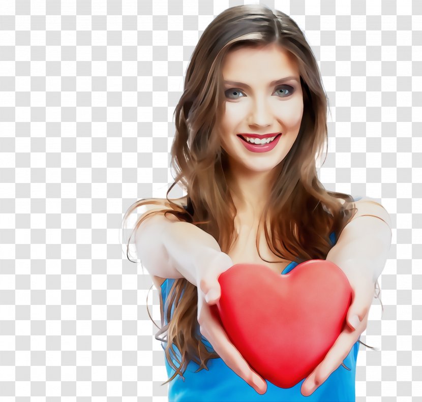 Heart Skin Beauty Shoulder Lip - Muscle - Happy Brown Hair Transparent PNG