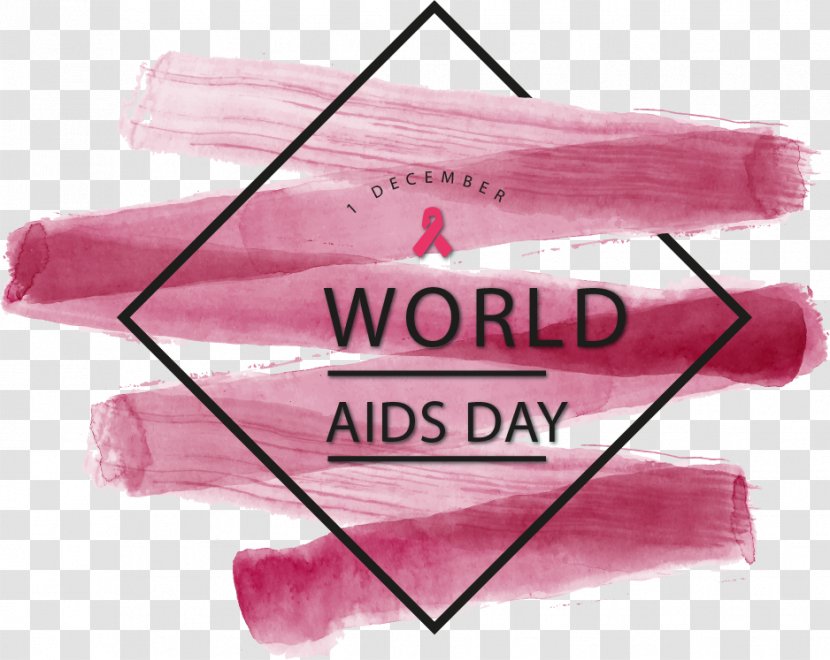 Watercolor Painting World AIDS Day - Product Design - Vivid Painted Flag Transparent PNG