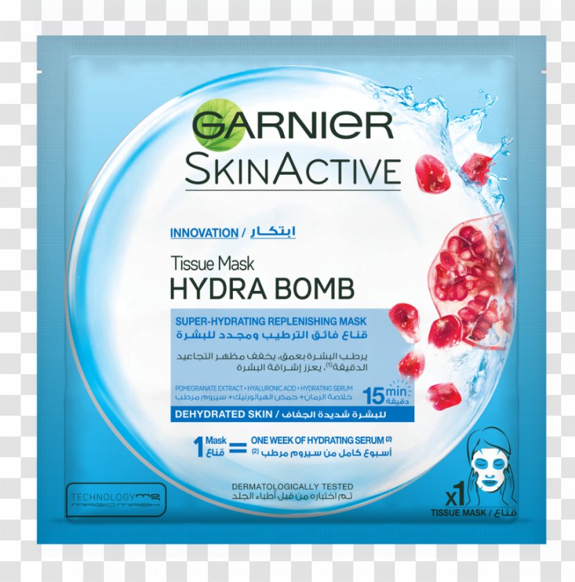 Garnier SkinActive Moisture Bomb The Super Hydrating Sheet Mask Cosmetics LÓreal Skin Care - Cleanser - Chamomile Tea Transparent PNG
