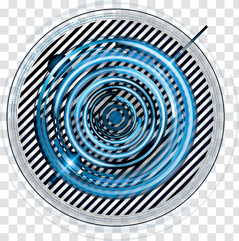 Circle Science Fiction Icon - Disk - Blue Sci-fi Transparent PNG