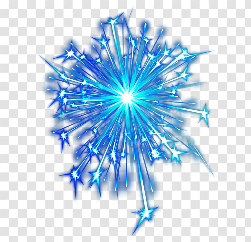 Fireworks - Blue - Electric Transparent PNG