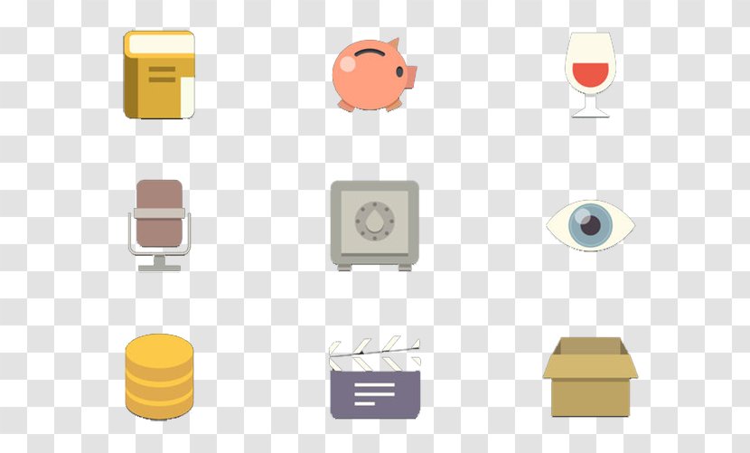 Button Domestic Pig - Rectangle - Eye Box Piggy Bank Transparent PNG