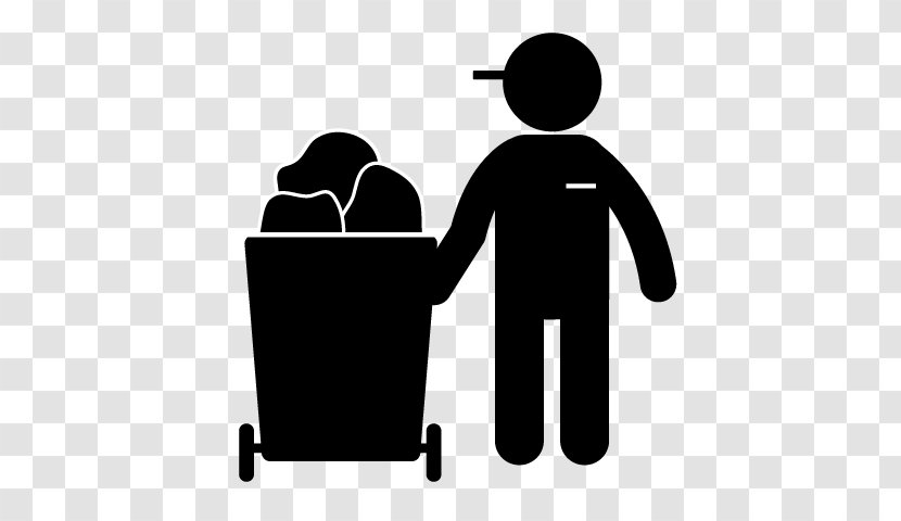 Rubbish Bins & Waste Paper Baskets Collection Recycling Collector - Silhouette - Communication Transparent PNG