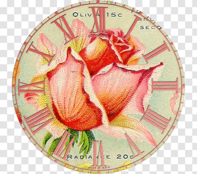 Cut Flowers Petal - Antique American Clock Transparent PNG