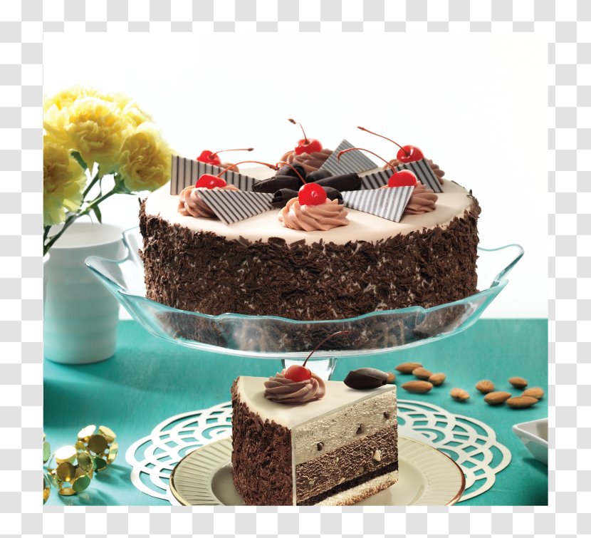 Chocolate Cake Ice Cream Black Forest Gateau Brownie - Parlor Transparent PNG