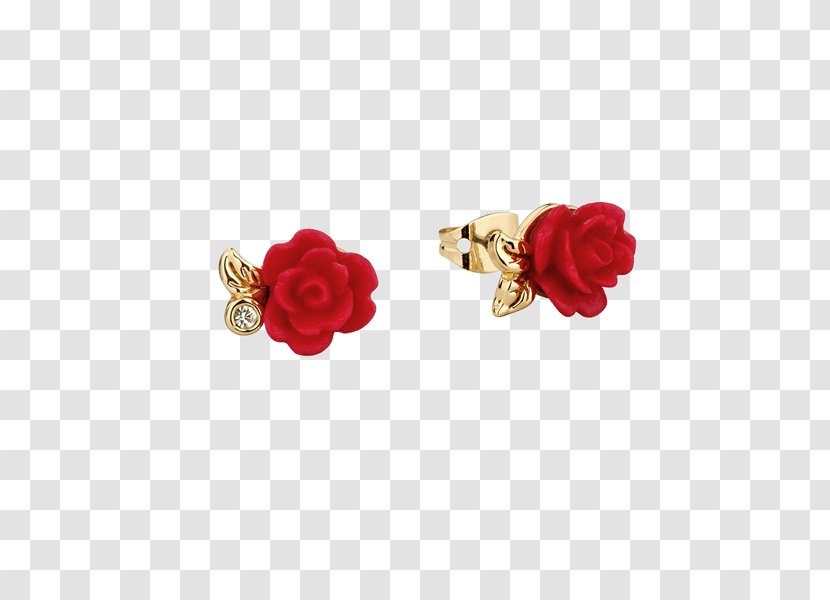 Earring Rose Jewellery The Walt Disney Company Fashion - Beauty And Beast Transparent PNG