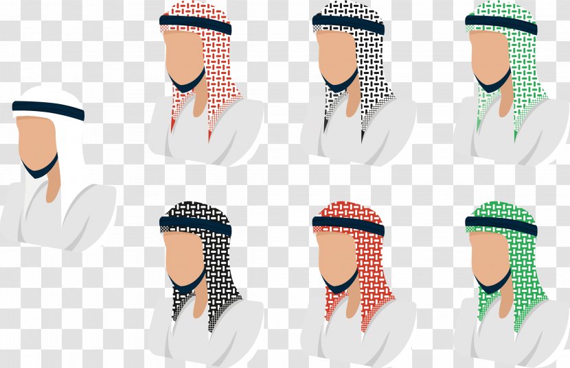 Saudi Arabia Keffiyeh - Finger - A Man With Colorful Turban Transparent PNG