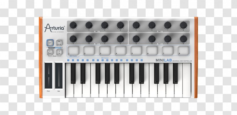 Arturia MiniLab MKII MIDI Controllers Keyboard 25 - Keylab - Drum Machine Transparent PNG