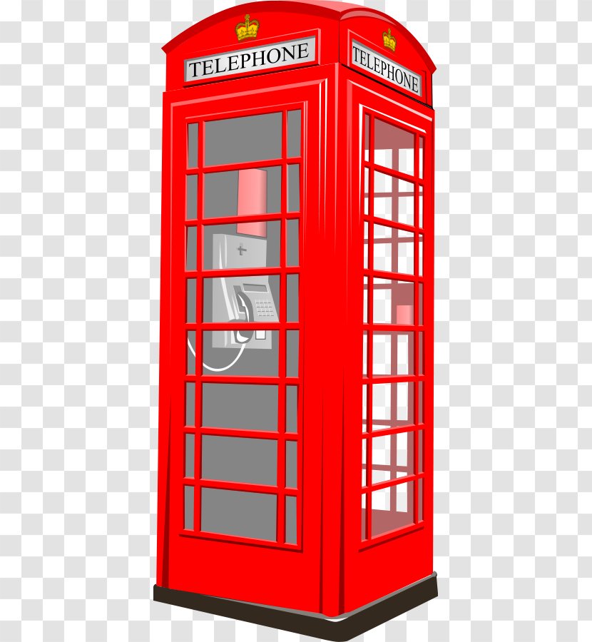 Telephone Booth Red Box Payphone Clip Art - London Cliparts Transparent PNG