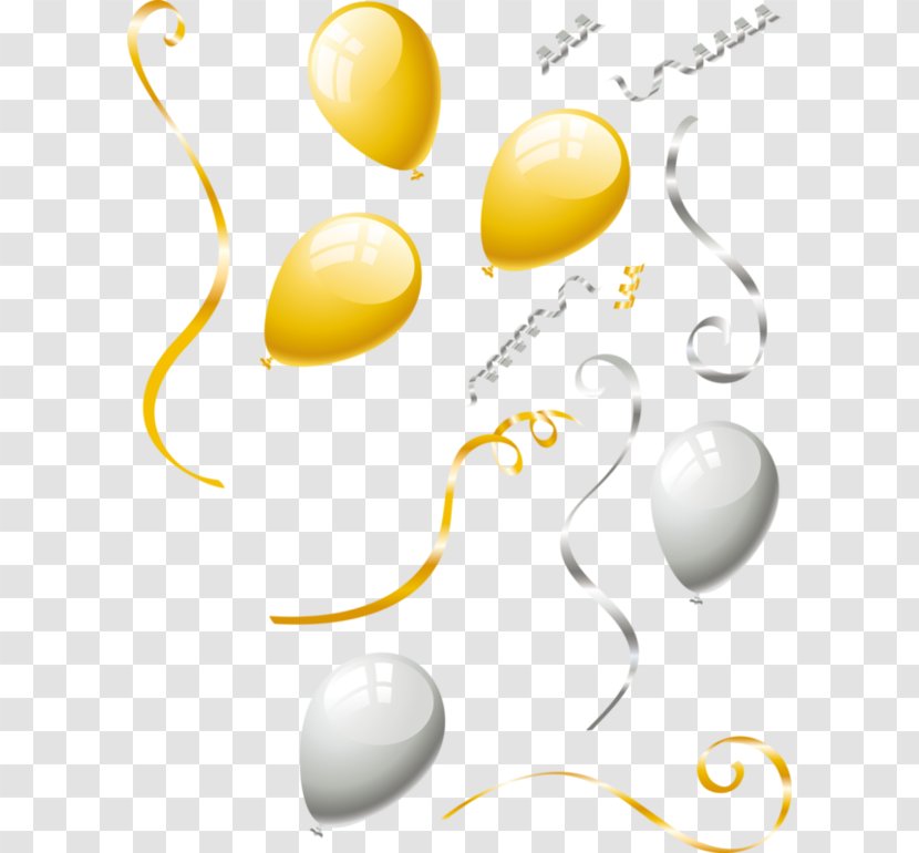 Yellow And Silver Balloons - Egg White - Food Transparent PNG