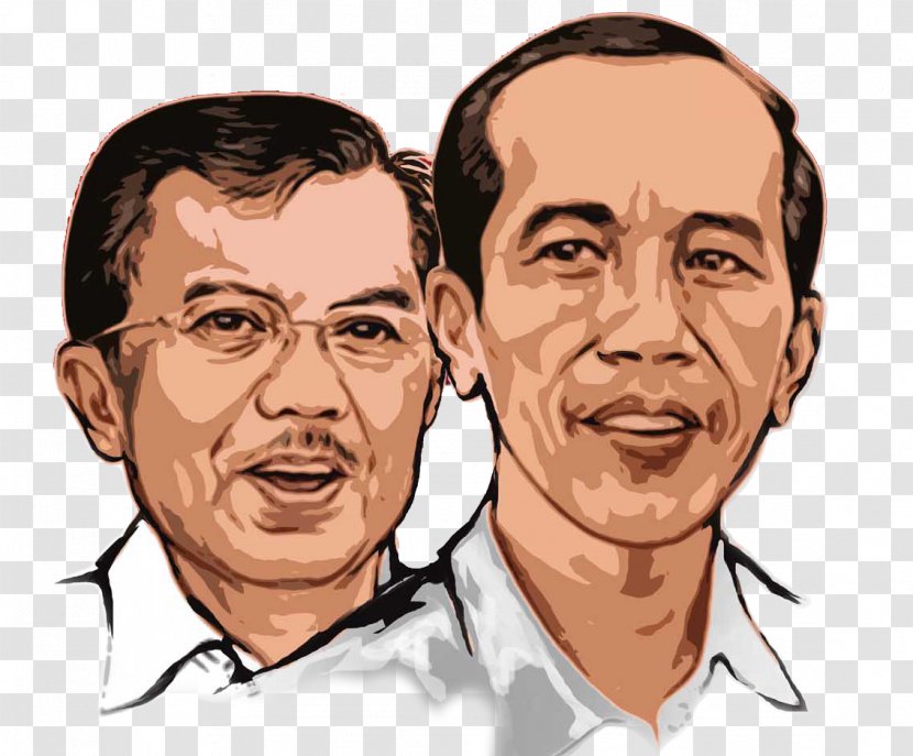 Joko Widodo Indonesia Jusuf Kalla Pancasila Information - Cartoon - Watercolor Transparent PNG