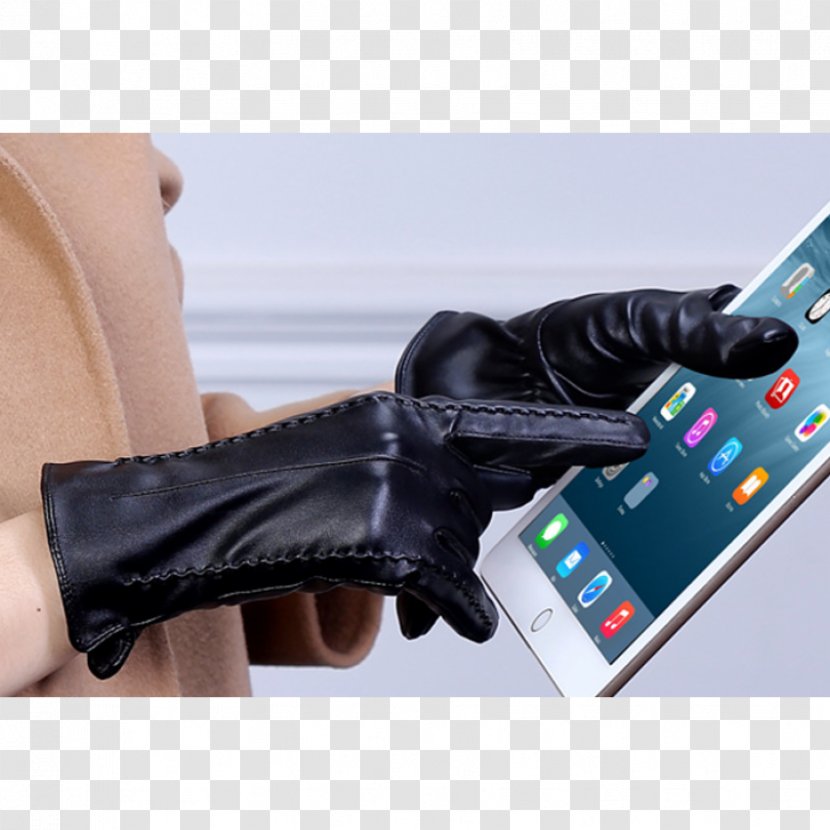 Glove Finger Leather Touchscreen Transparent PNG