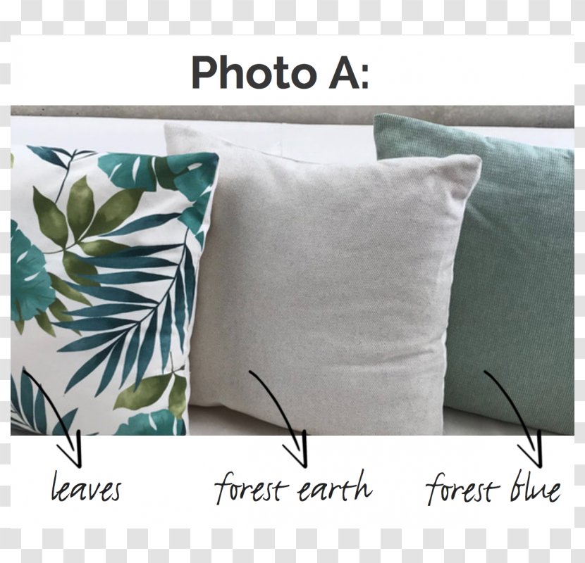 Throw Pillows Cushion Font Product - Linens - Forest Leaves Transparent PNG