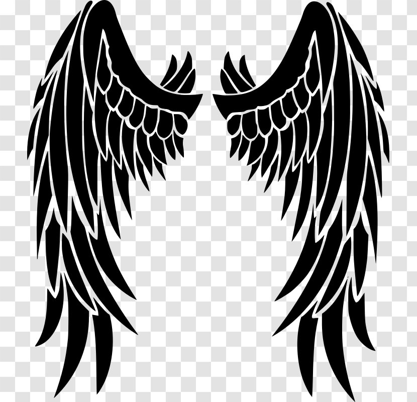 Stencil Angel Drawing Clip Art - Demon - Wings Transparent PNG