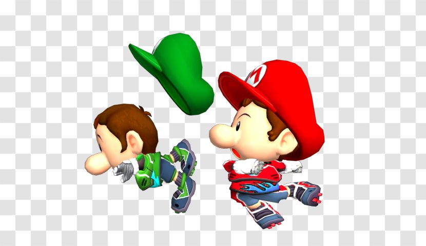 Mario Strikers Charged Baby Luigi - Hand - Human Behavior Transparent PNG