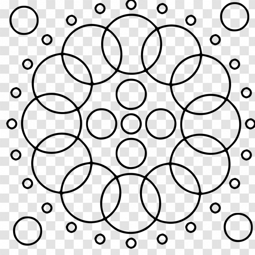 Sand Mandala Disk Overlapping Circles Grid - Shape - Circle Transparent PNG