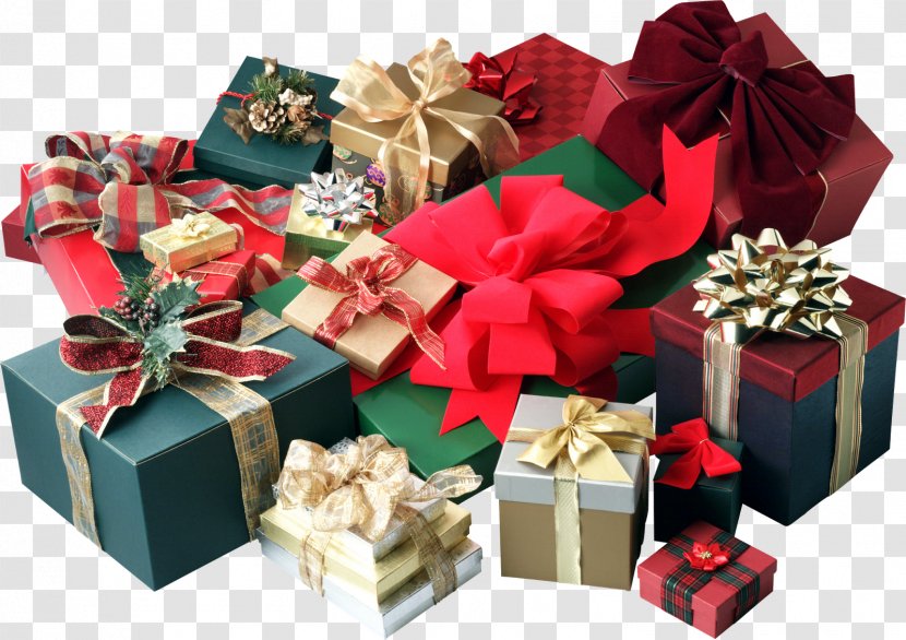 Christmas Gift Santa Claus Company - Ribbon - Holiday Box Transparent PNG