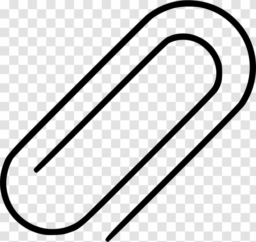 Paper Clip Email Attachment Art - Black And White Transparent PNG