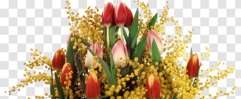 Tulips In A Vase Flower Raster Graphics - Painting Watercolor Flowers,Cartoon Beautiful Bouquet Transparent PNG