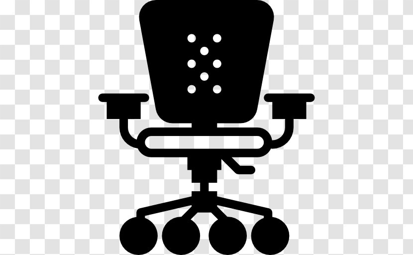 Office & Desk Chairs Clip Art - Black And White - Chair Transparent PNG