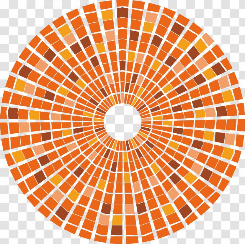 Safari Web Browser Apple Icon - Point - Orange Symmetrical Circular Pattern Transparent PNG