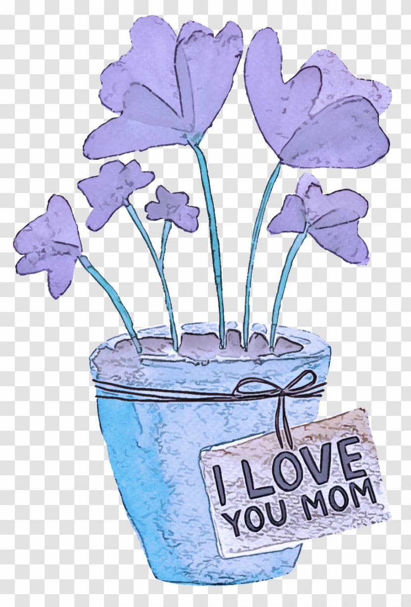 Flowerpot Flower Violet Plant Herbaceous - Petal - Bellflower Family Transparent PNG