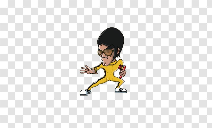 Statue Of Bruce Lee Cartoon Kung Fu - Material - Characters Transparent PNG