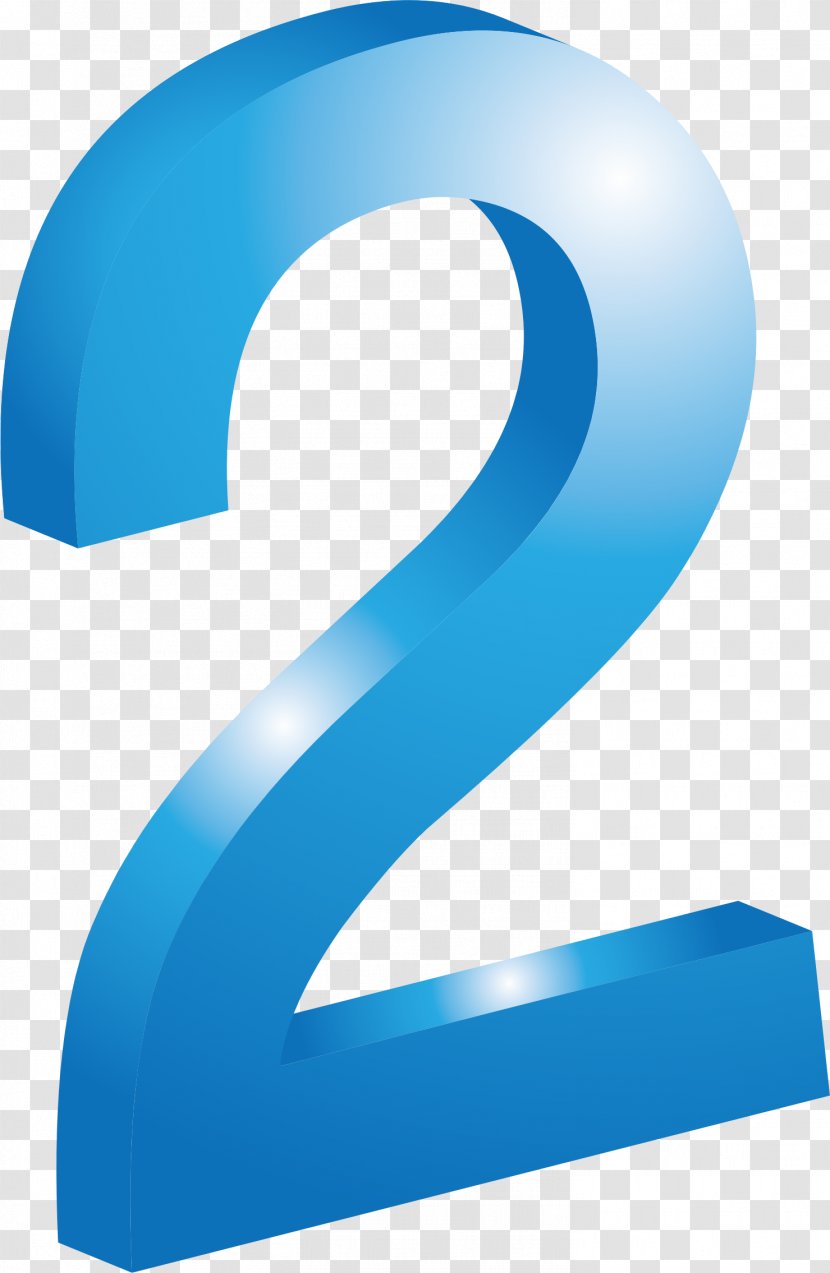 Number 3D Computer Graphics Clip Art - Blue Transparent PNG