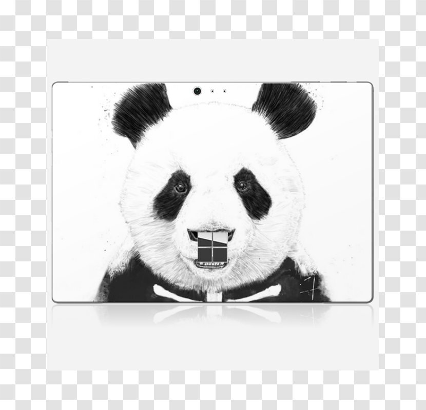 Giant Panda Bear T-shirt Illustration Canvas - Flower Transparent PNG