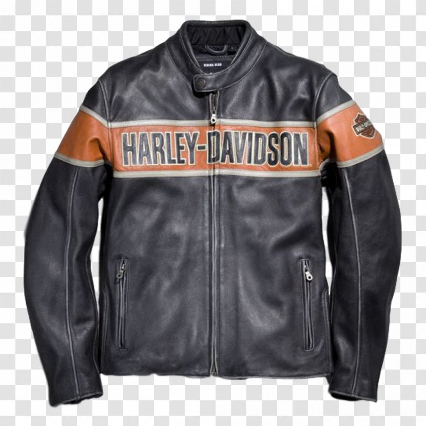 Leather Jacket Harley-Davidson Gilets - Hd Transparent PNG