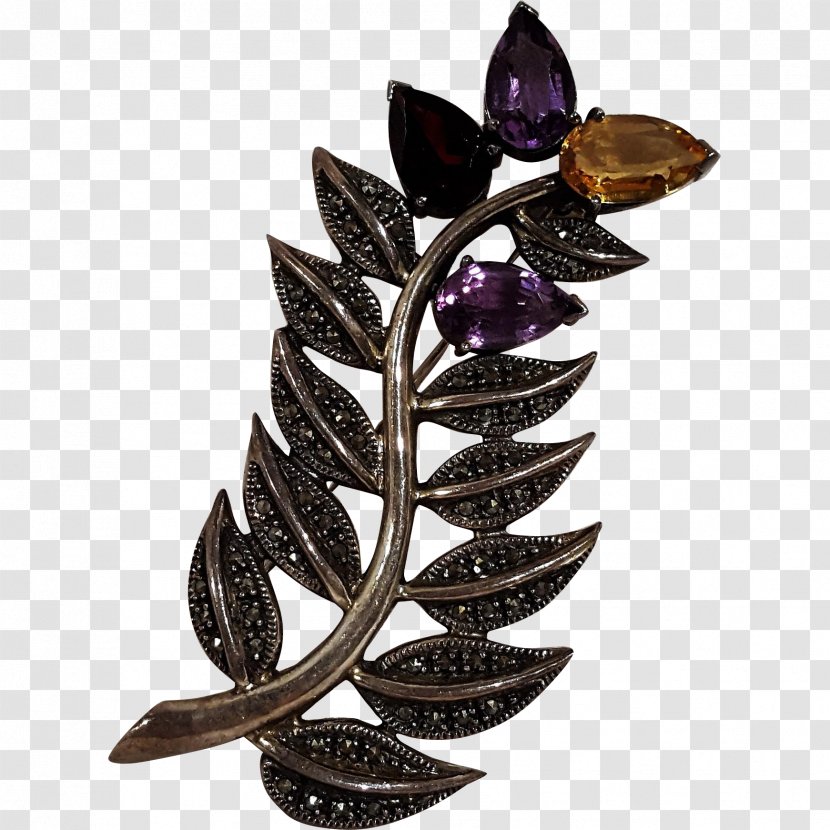 Purple Lilac Violet Brooch Jewellery - Leaf - Mannequin Transparent PNG