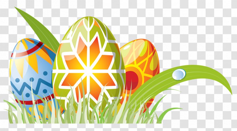 Easter Bunny Egg Clip Art - Hunt - Eggs With Grass Decoration Clipart Transparent PNG