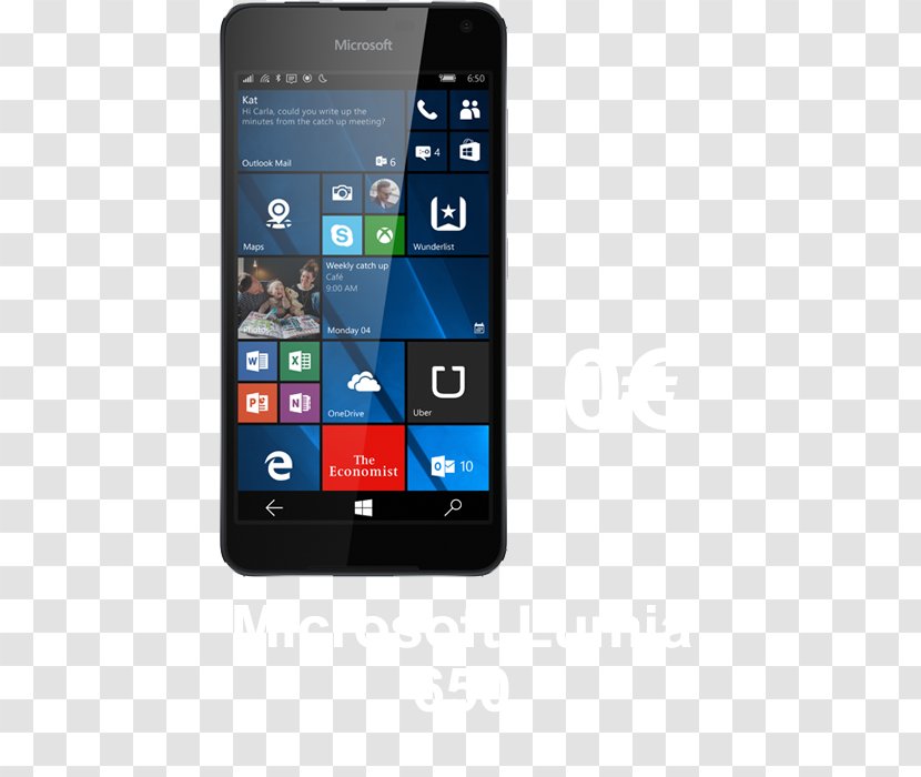 Microsoft Lumia 650 Smartphone Mobile Windows Phone - Technology Transparent PNG