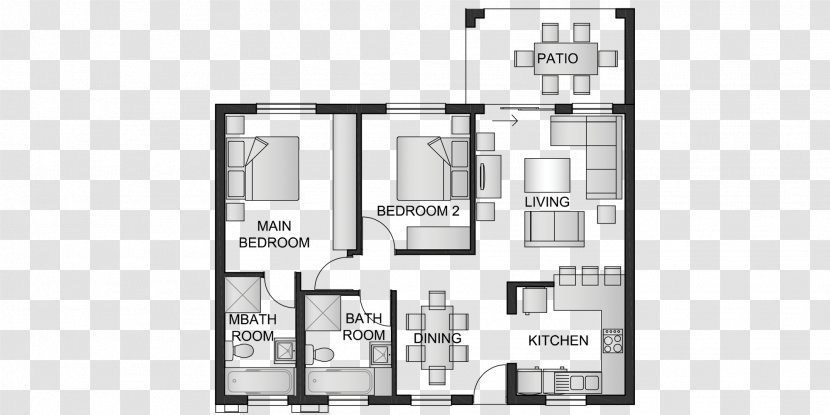 Rietvleidam Floor Plan Square Meter Furniture House - Rectangle - Netcare Sunninghill Hospital Transparent PNG
