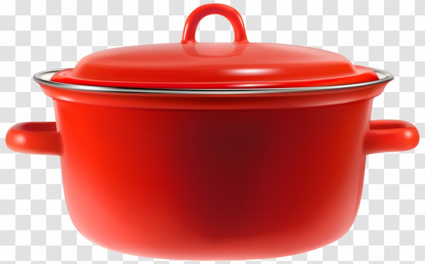 Cookware And Bakeware Red Cooking Bowl Clip Art - Flowerpot - Pot Transparent PNG