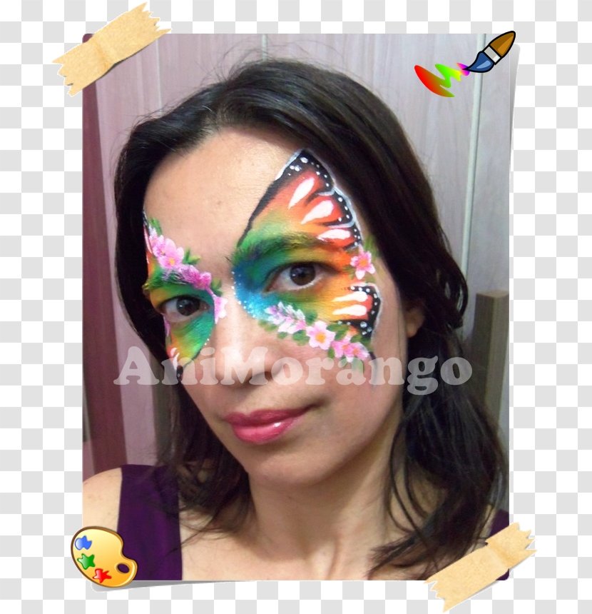 Mask Painting Face Eyebrow Butterfly Transparent PNG