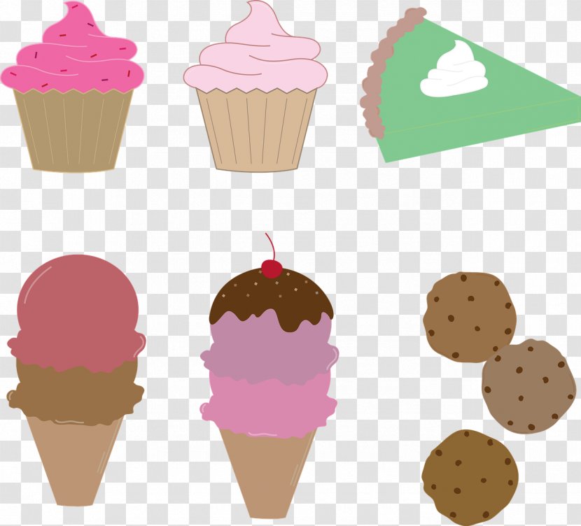 Ice Cream Cones Cupcake Sundae - Cookie Transparent PNG