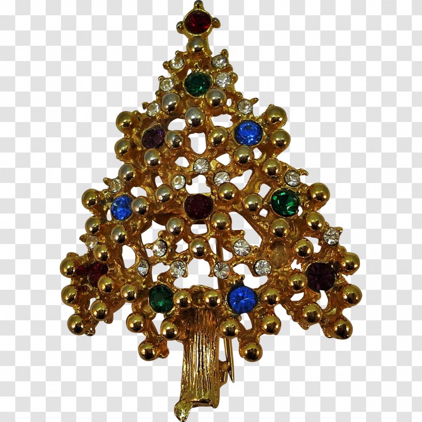 Christmas Tree Day Ornament Brooch Transparent PNG