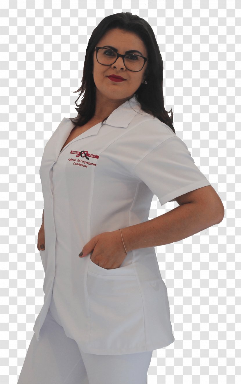 T-shirt Domestic Worker Uniform Dress Shirt Lab Coats - Stethoscope - Empregada Domestica Transparent PNG