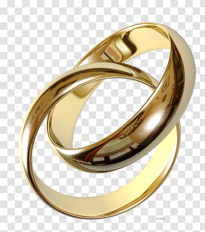 Wedding Ring Engagement Clip Art - Brass Transparent PNG
