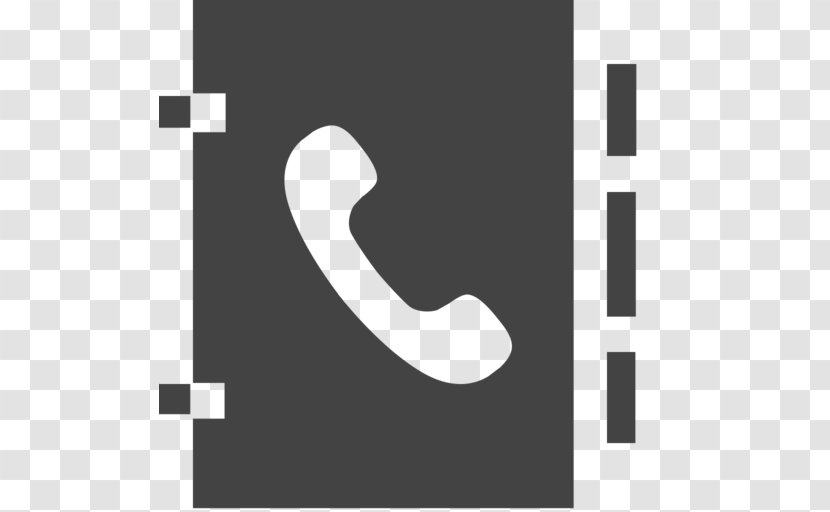Telephone Directory Call - Black And White - Mobile Phones Transparent PNG