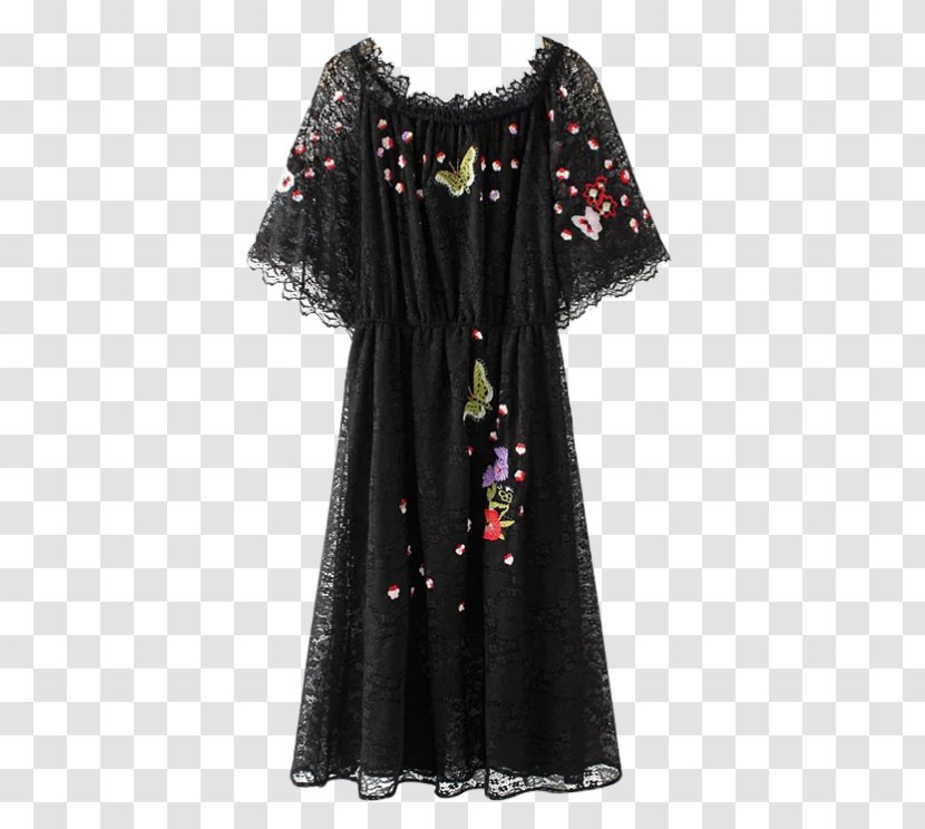 Dress Lace Sleeve Shoulder Embroidery Transparent PNG