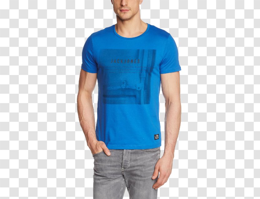 T-shirt Crew Neck Clothing Adidas - Azure Transparent PNG