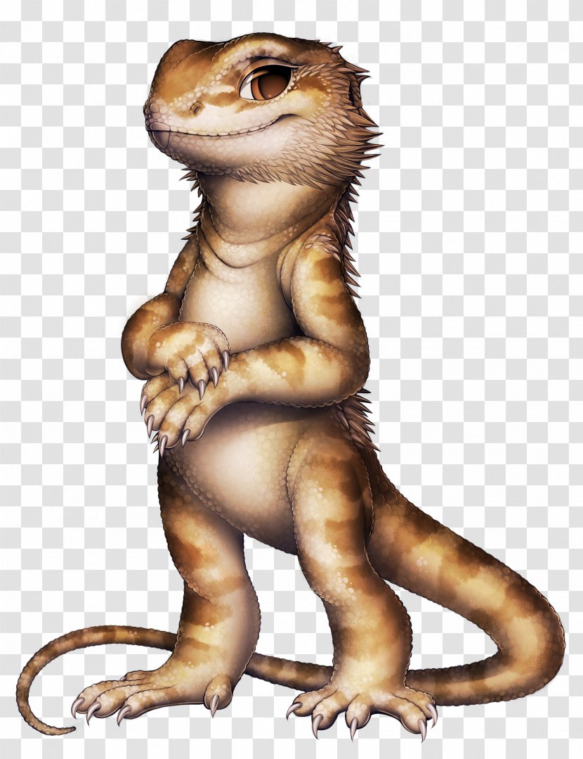 Lizard Central Bearded Dragon Reptile Clip Art - Fictional Character Transparent PNG