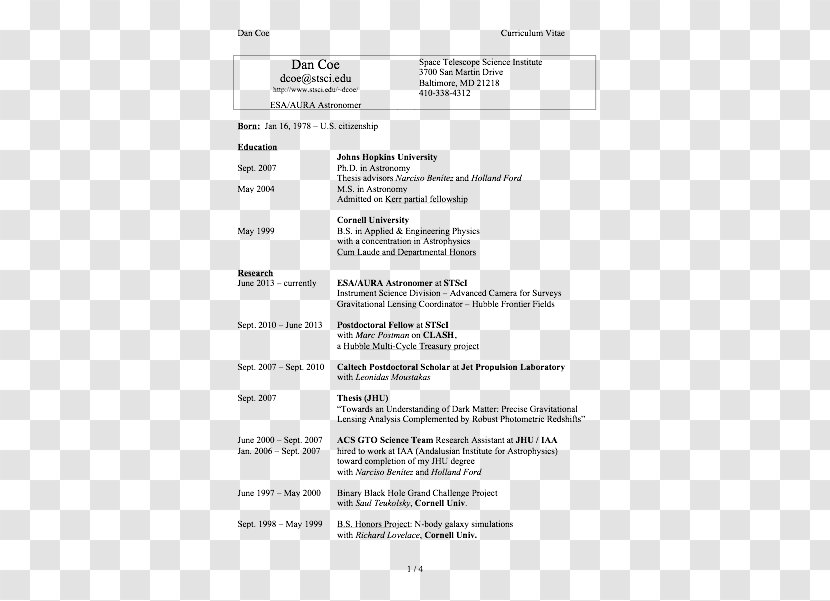 Résumé Document Cover Letter Template Curriculum Vitae Transparent PNG