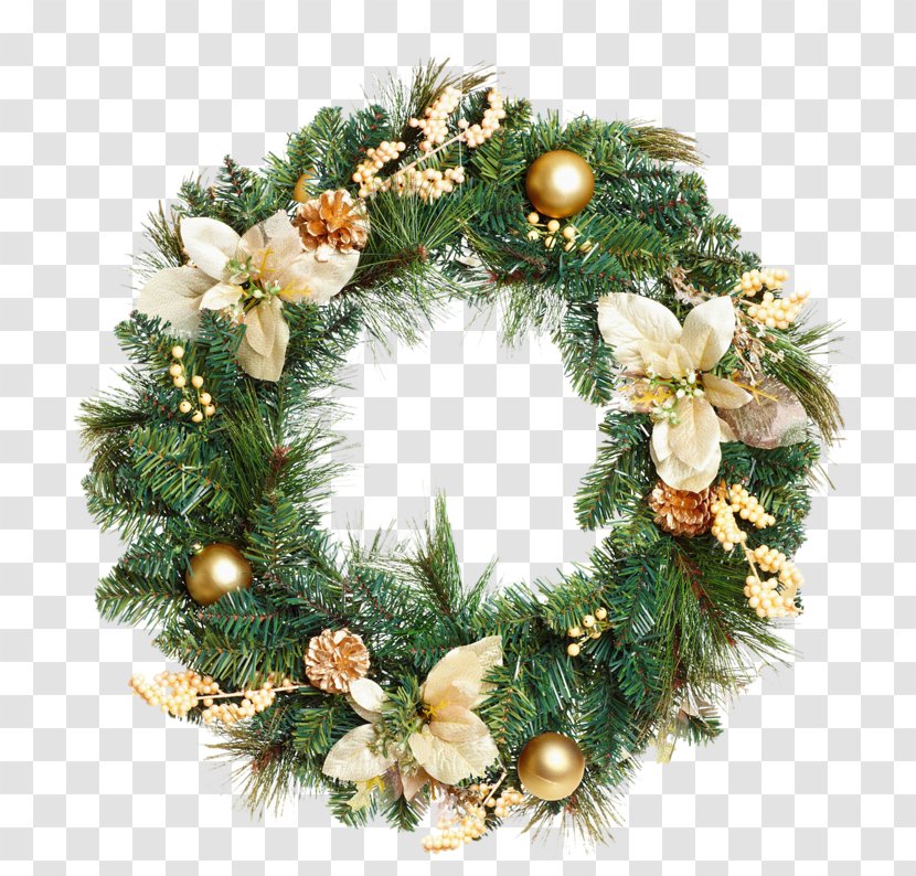 Christmas Tree Garland Flower Decoration Transparent PNG