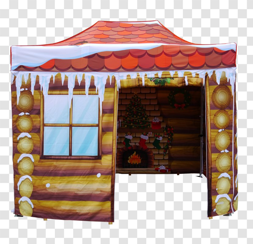 Santa Claus Gazebo Christmas Day Tent Santa's Workshop - Market Stall - Double Sided Flyer Transparent PNG