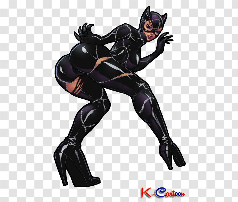 Catwoman Cartoon Supervillain - Heart - Silhouette Transparent PNG