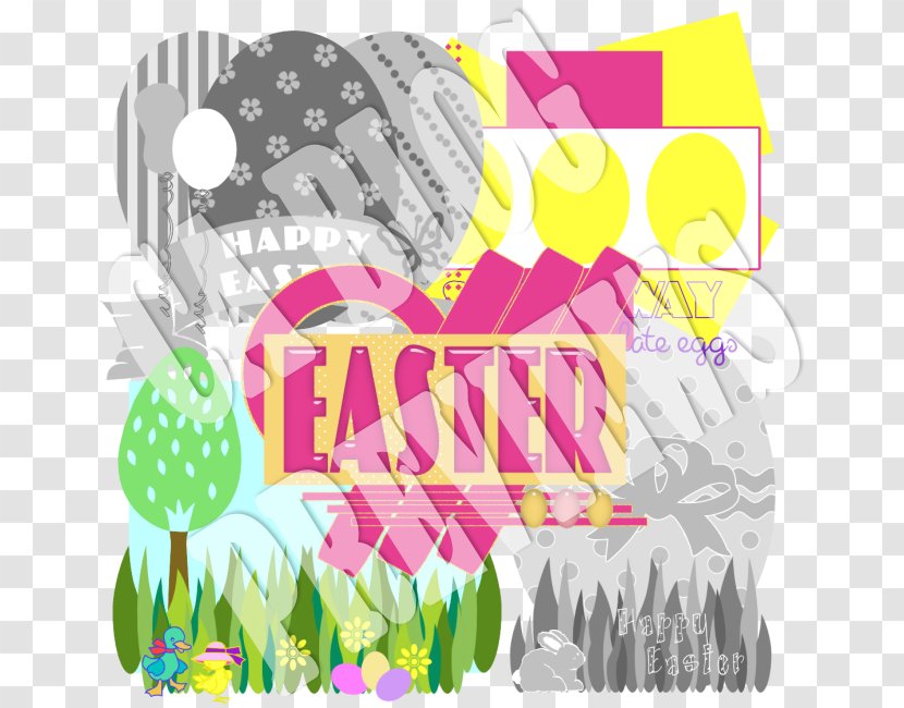 Line Pink M Clip Art - Creative Easter Transparent PNG