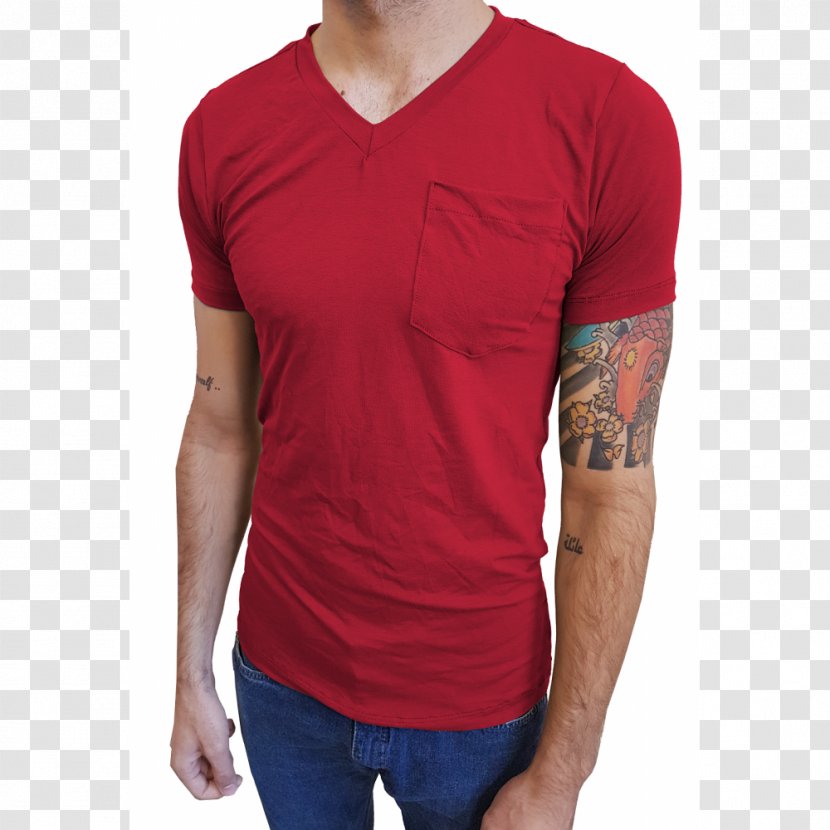T-shirt Maroon Neck - Tshirt Transparent PNG